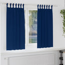 Mørklægningsgardiner med ringe 2 pcs Mørk blå 175 x 140 cm