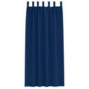 Mørklægningsgardiner med ringe 2 pcs Mørk blå 245 x 140 cm