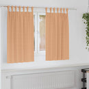 Mørklægningsgardiner med ringe 2 pcs Lys Brun 140 x 140 cm