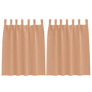 Mørklægningsgardiner med ringe 2 pcs Lys Brun 140 x 140 cm