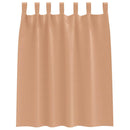 Mørklægningsgardiner med ringe 2 pcs Lys Brun 140 x 140 cm