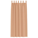 Mørklægningsgardiner med ringe 2 pcs Lys Brun 260 x 140 cm
