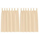 Mørklægningsgardiner med ringe 2 pcs Creme 140 x 140 cm