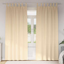 Mørklægningsgardiner med ringe 2 pcs Creme 260 x 140 cm