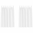 Mørklægningsgardiner med ringe 2 pcs Ren Hvid 175 x 140 cm