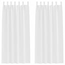 Mørklægningsgardiner med ringe 2 pcs Ren Hvid 245 x 140 cm