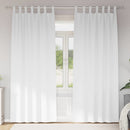 Mørklægningsgardiner med ringe 2 pcs Ren Hvid 260 x 140 cm
