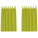 Mørklægningsgardiner med ringe 2 pcs Grøn 175 x 140 cm