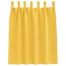 Mørklægningsgardiner med ringe 2 pcs Sennepsgul 140 x 140 cm