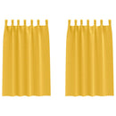Mørklægningsgardiner med ringe 2 pcs Sennepsgul 175 x 140 cm