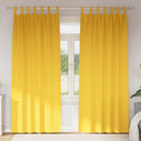 Mørklægningsgardiner med ringe 2 pcs Sennepsgul 245 x 140 cm