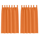 Mørklægningsgardiner med ringe 2 pcs Lys Orange 175 x 140 cm