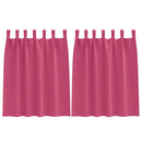 Mørklægningsgardiner med ringe 2 pcs Lys Pink 140 x 140 cm