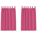 Mørklægningsgardiner med ringe 2 pcs Lys Pink 175 x 140 cm