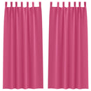 Mørklægningsgardiner med ringe 2 pcs Lys Pink 260 x 140 cm