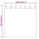 Mørklægningsgardiner med ringe 2 pcs Lyserød 140 x 140 cm