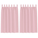 Mørklægningsgardiner med ringe 2 pcs Lyserød 175 x 140 cm