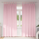 Mørklægningsgardiner med ringe 2 pcs Lyserød 260 x 140 cm