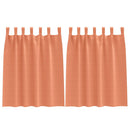 Mørklægningsgardiner med ringe 2 pcs Terrakotta 140 x 140 cm