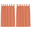 Mørklægningsgardiner med ringe 2 pcs Terrakotta 175 x 140 cm