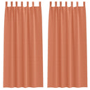 Mørklægningsgardiner med ringe 2 pcs Terrakotta 260 x 140 cm
