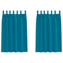 Mørklægningsgardiner med ringe 2 pcs Turkis 175 x 140 cm