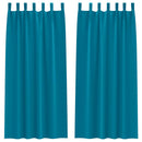 Mørklægningsgardiner med ringe 2 pcs Turkis 245 x 140 cm