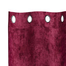 Velour Gardiner med gardiner 2 pcs Vinrød 225 x 140 cm Fløjl