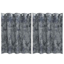 Velour Gardiner 2 stk. Sølvgrå 140 x 140 cm Fløjl