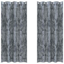 Velour Gardiner 2 stk. Sølvgrå 260 x 140 cm Fløjl