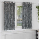 Velour Gardiner 2 stk. Grå 175 x 140 cm Fløjl