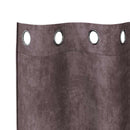 Velour Gardiner 2 stk. Brun 140 x 140 cm Fløjl