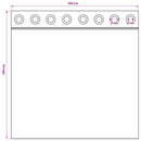 Velour Gardiner 2 stk. Brun 140 x 140 cm Fløjl