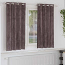 Velour Gardiner 2 stk. Brun 175 x 140 cm Fløjl