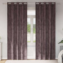 Velour Gardiner 2 stk. Brun 225 x 140 cm Fløjl