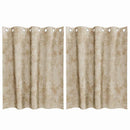 Velour Gardiner 2 stk. Creme 140 x 140 cm Fløjl