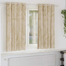 Velour Gardiner 2 stk. Creme 175 x 140 cm Fløjl