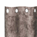 Velour Gardiner 2 stk. Cappuccino 140 x 140 cm Fløjl