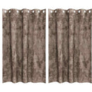 Velour Gardiner 2 stk. Cappuccino 175 x 140 cm Fløjl