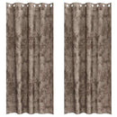 Velour Gardiner 2 stk. Cappuccino 260 x 140 cm Fløjl