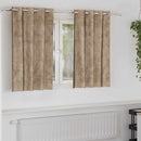 Velour Gardiner 2 stk. champagnefarvet 140 x 140 cm Fløjl