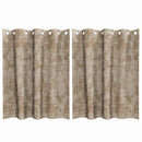 Velour Gardiner 2 stk. champagnefarvet 140 x 140 cm Fløjl