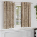 Velour Gardiner 2 stk. champagnefarvet 175 x 140 cm Fløjl