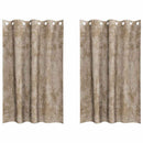Velour Gardiner 2 stk. champagnefarvet 175 x 140 cm Fløjl