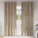 Velour Gardiner 2 stk. champagnefarvet 245 x 140 cm Fløjl