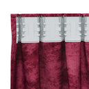 Velour Gardiner med gardiner 2 pcs Vinrød 140 x 140 cm Fløjl