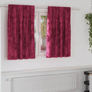 Velour Gardiner med gardiner 2 pcs Vinrød 140 x 140 cm Fløjl
