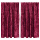 Velour Gardiner med gardiner 2 pcs Vinrød 140 x 140 cm Fløjl