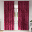 Velour Gardiner med gardiner 2 pcs Vinrød 225 x 140 cm Fløjl