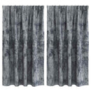 Velour Gardiner med gardiner 2 pcs Sølvgrå 140 x 140 cm Fløjl
